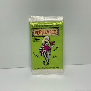 Vintage 1990 Beetlejuice Cartoon Dart Trading Cards Geffen New Unopened Pack